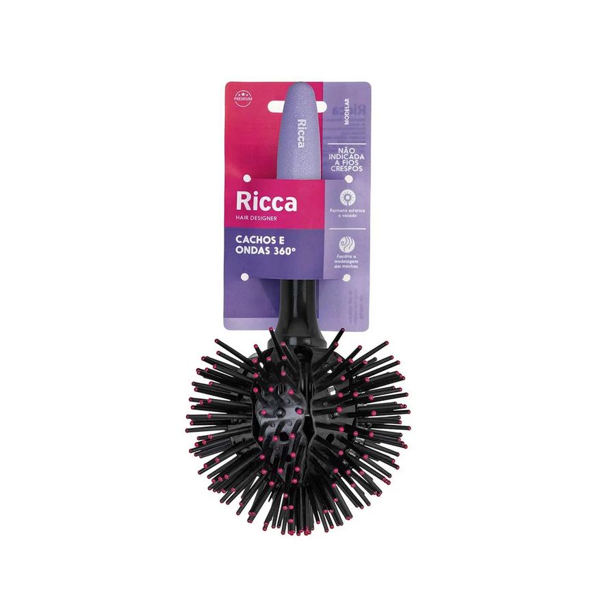Escova de Cabelo Ricca Twist 3D Curls - 1 unidade