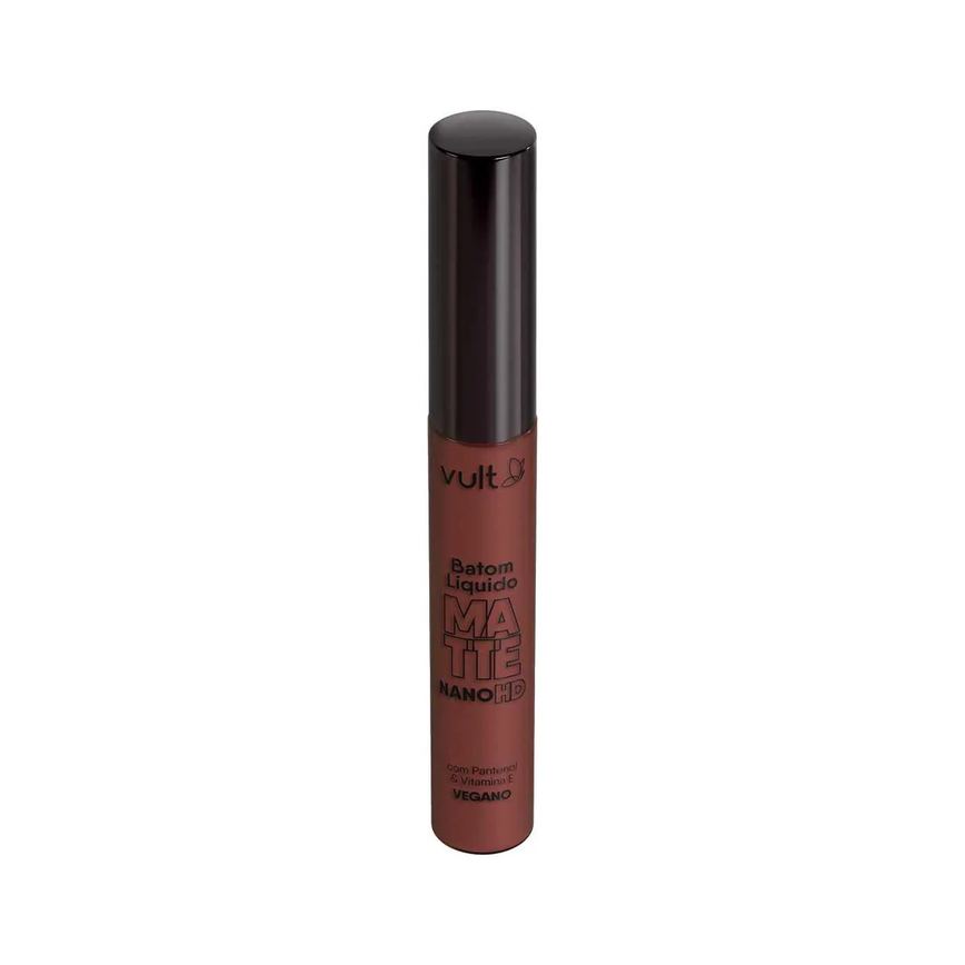 Batom Líquido Matte Vult Nano HD Castanho Escuro 5ml