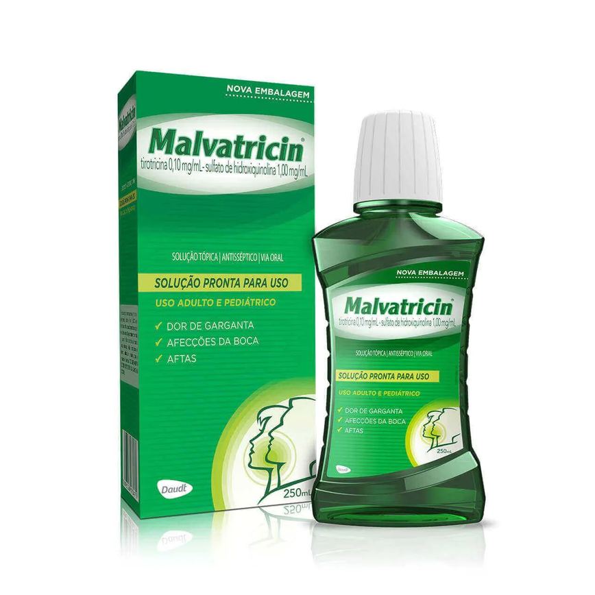 Solução Antisséptica Bucal Malvatricin PPU com 250ml