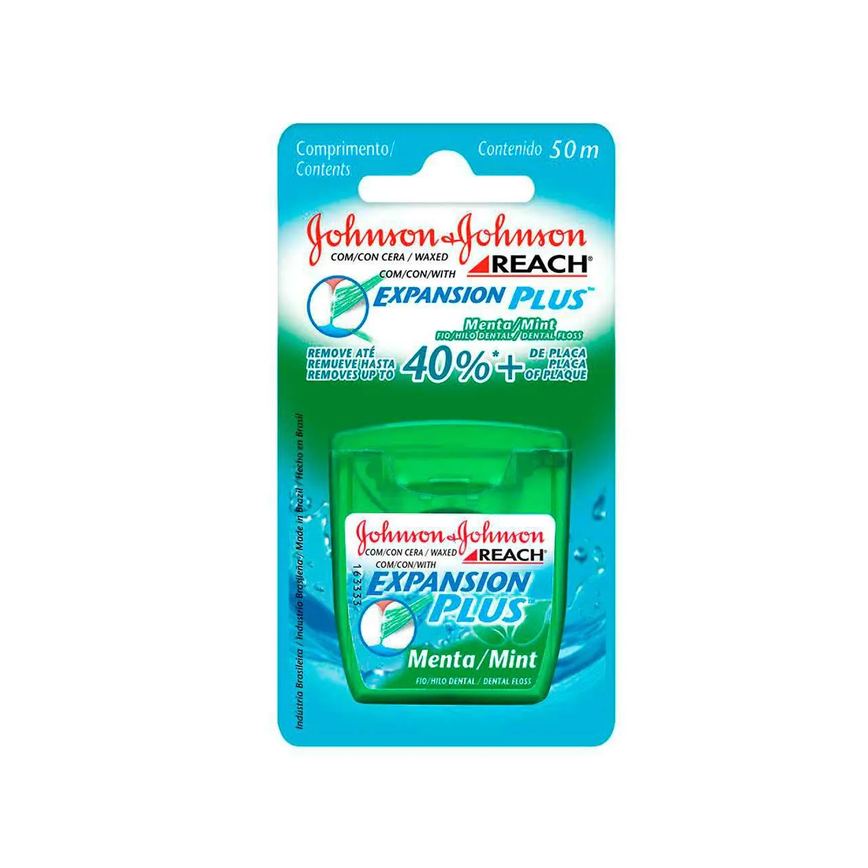 Fio Dental Johnson's Reach Essencial Sabor Menta 50 metros