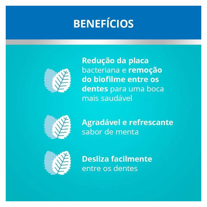 Kit Fio Dental Johnson's Reach Essencial Sabor Menta 3 unidades de 100 metros cada