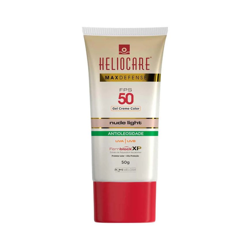 Protetor Solar Facial Heliocare Color Max Defense FPS 50 Nude Light 50g