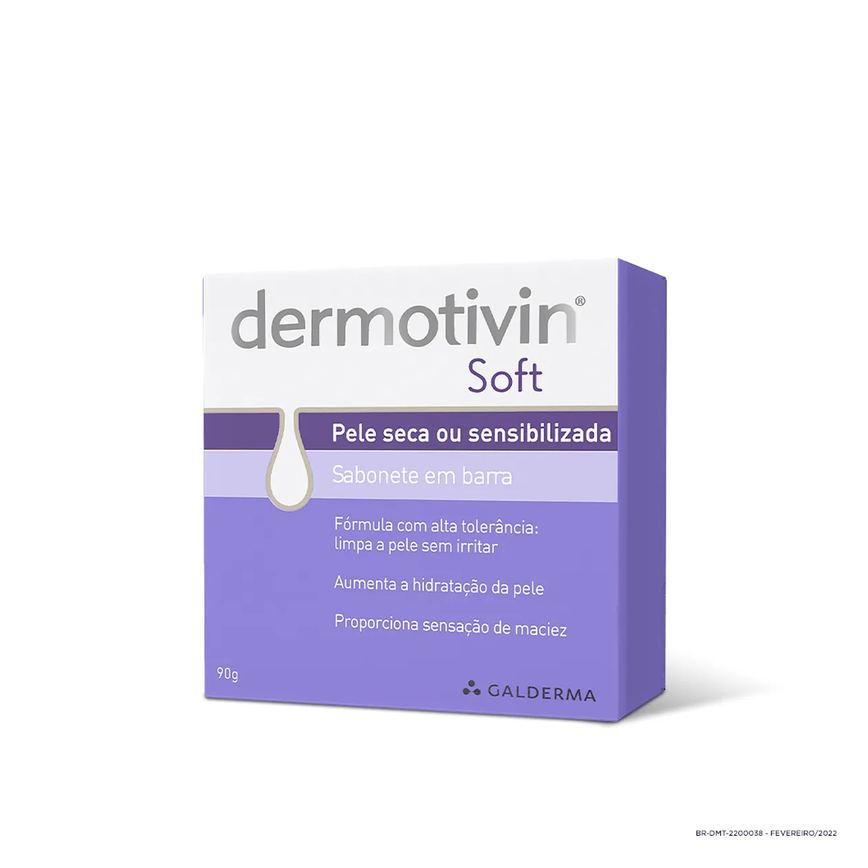 Sabonete em Barra Dermotivin Soft Pele Seca ou Sensibilizada com 90g