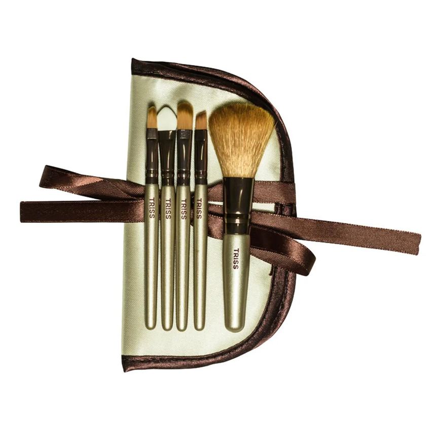 Kit Mini Pincéis de Maquiagem Triss 5 Unidades + Nécessaire