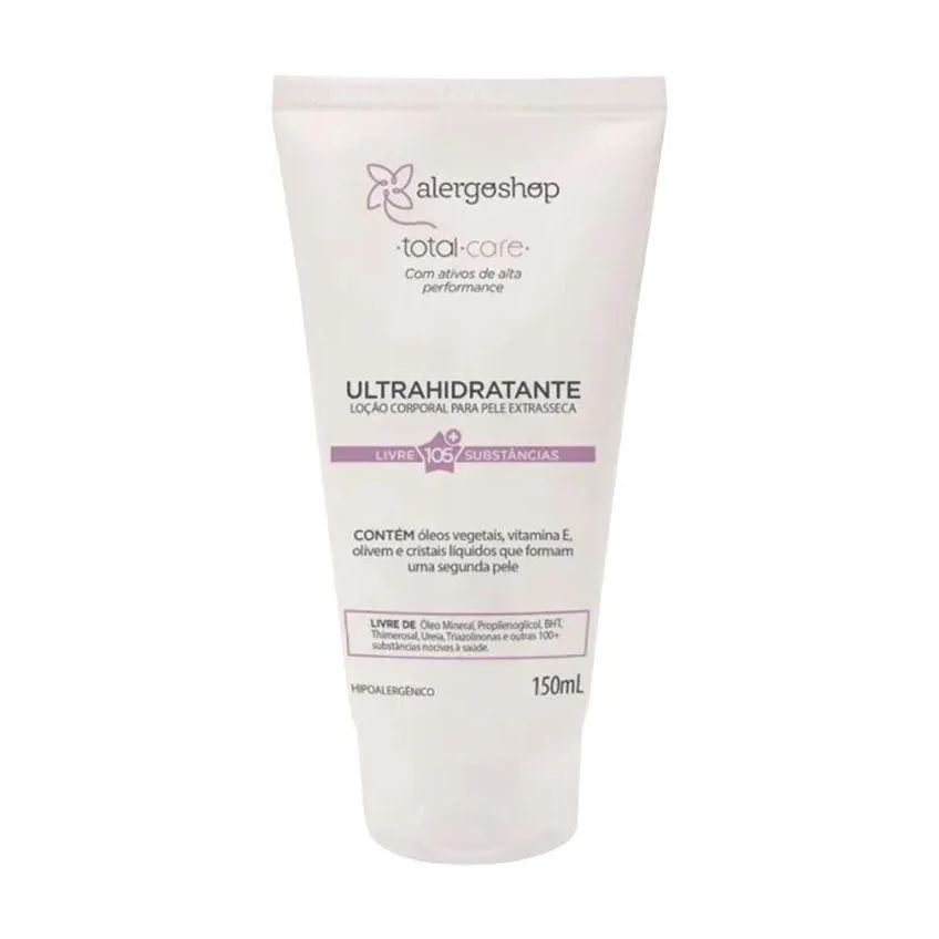 Loção Corporal Ultrahidratante Hipoalergênica Total Care Alergoshop 150ml