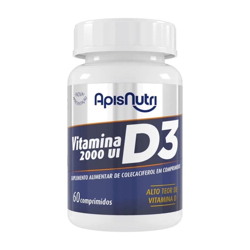 Suplemento de vitamina d3 2.000 ui 60 comprimidos - apisnutri