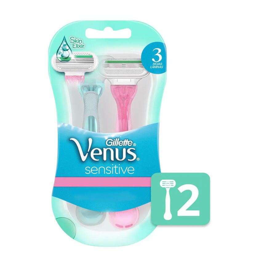 Aparelho de Depilar Gillette Venus Sensitive Feminino 2 unidades