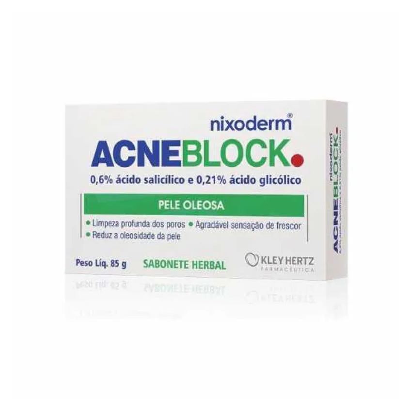 Acneblock Sabonete Herbal Pele Oleosa Kley Hertz 85g