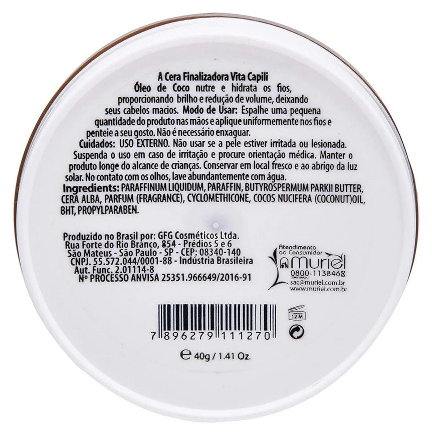 Cera Vita Finalizadora Capilar Óleo de Coco 40g