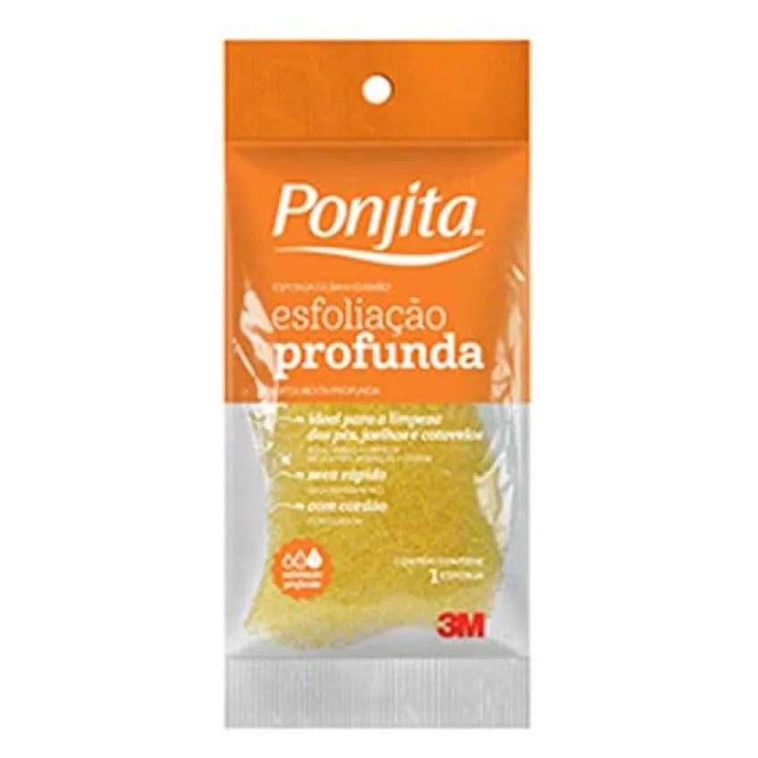 Esponja de Banho Esfoliação Profunda Ponjita Amarelo