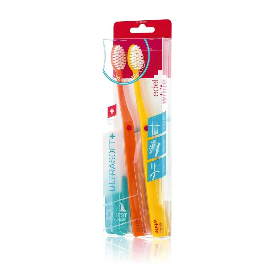 Escova de Dente Edel White Ultrasoft Konex HD 0,15mm 2 unidades
