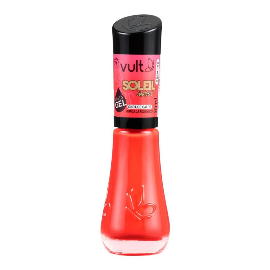 Esmalte Cremoso Vult 5 Free Soleil Sunset Efeito Gel 8ml - Onda de Calor