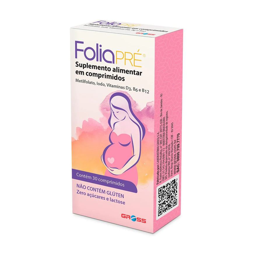 Polivitamínico FoliaPRÉ para Gestantes 30 comprimidos