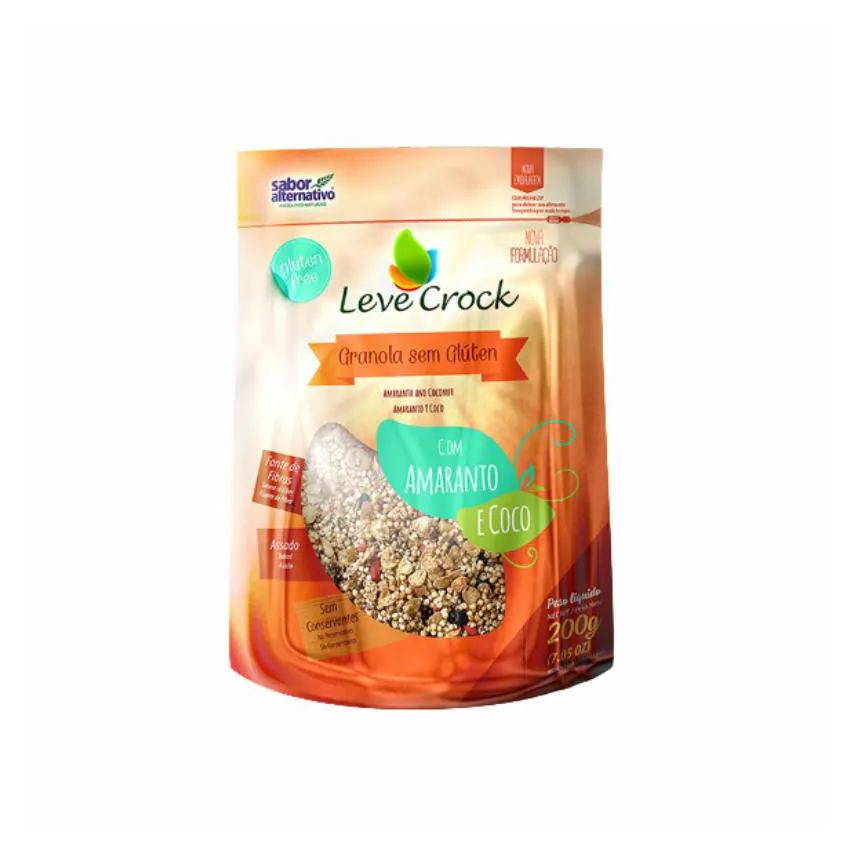 Kit 3x: Granola Amaranto/coco Sem Glúten Leve Crock 200g