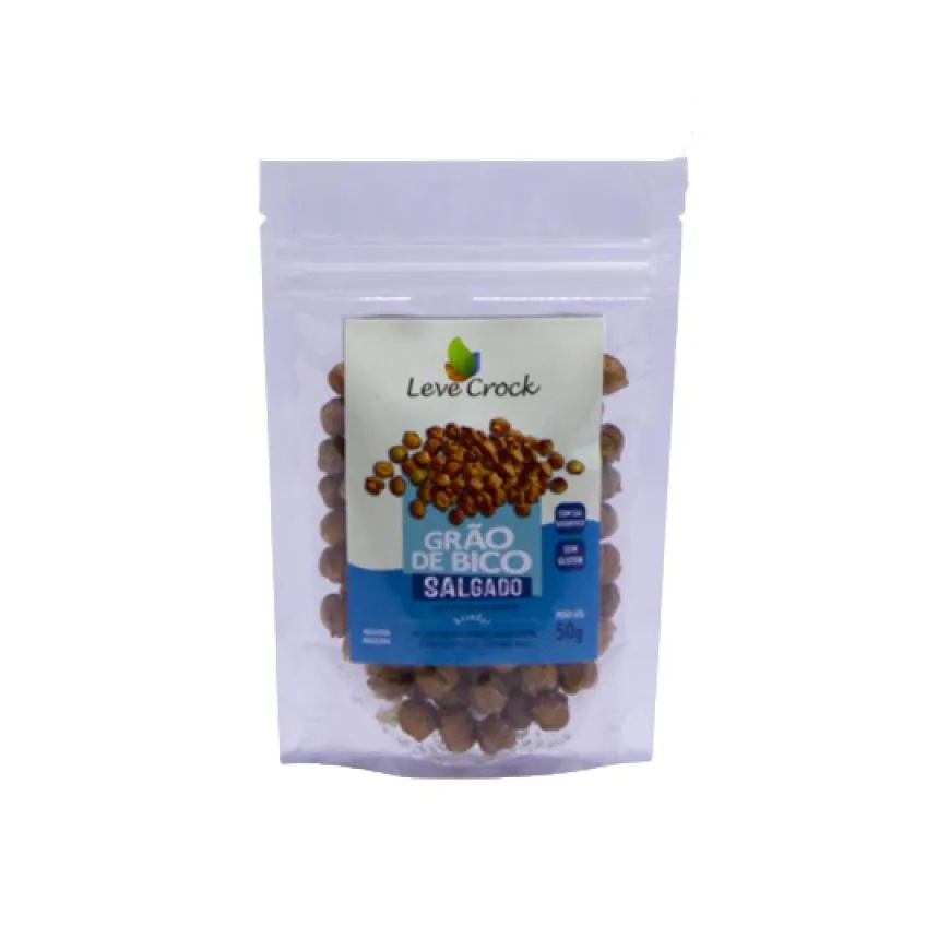 Kit 2x: Grão de Bico Salgado Sem Glúten Leve Crock 50g