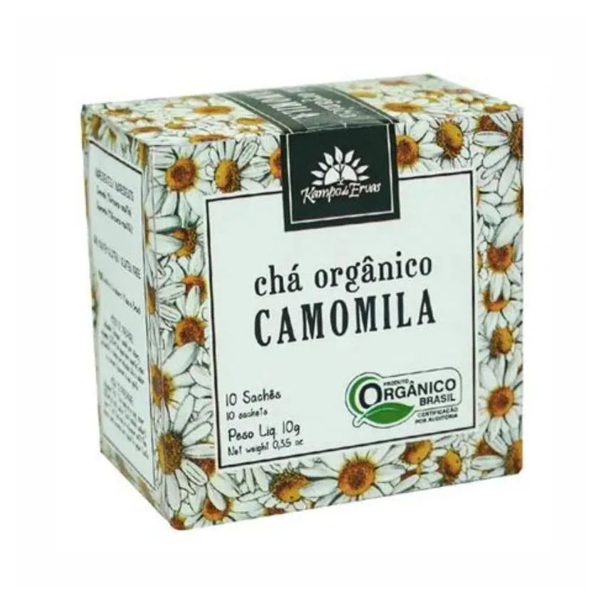 Kit 3x: Chá de Camomila Orgânico Kampo de Ervas 10 Sachês