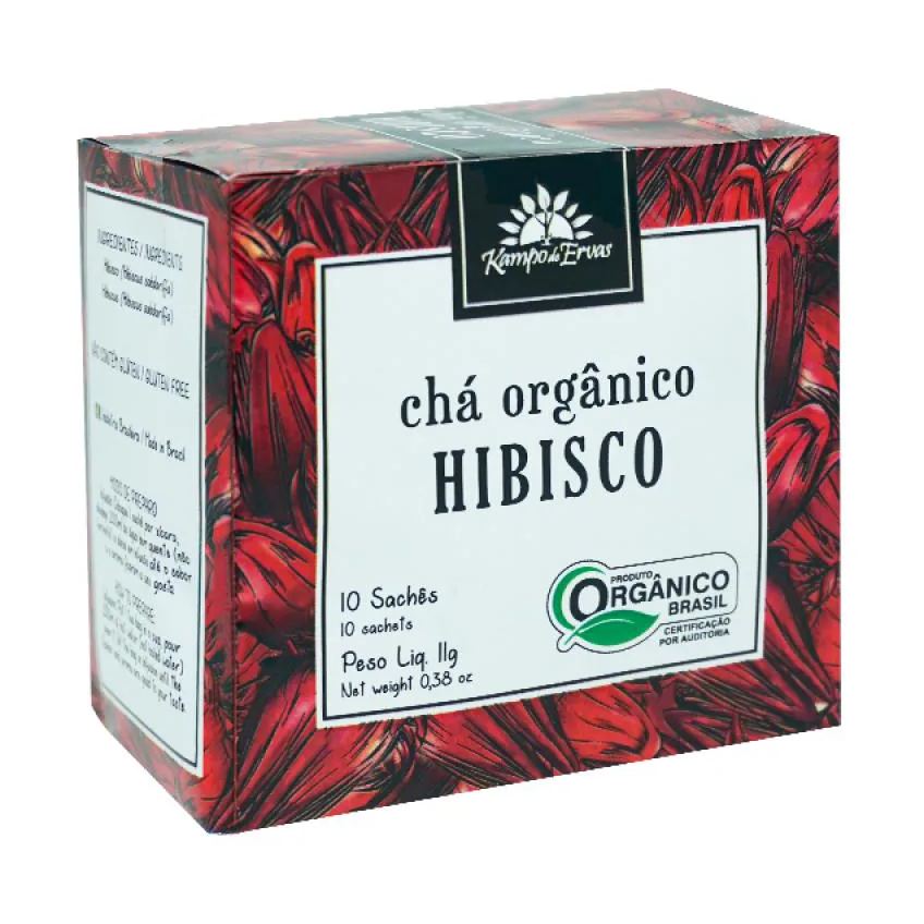 Kit 2x: Chá de Hibiscus Orgânico Kampo de Ervas 10 Sachês