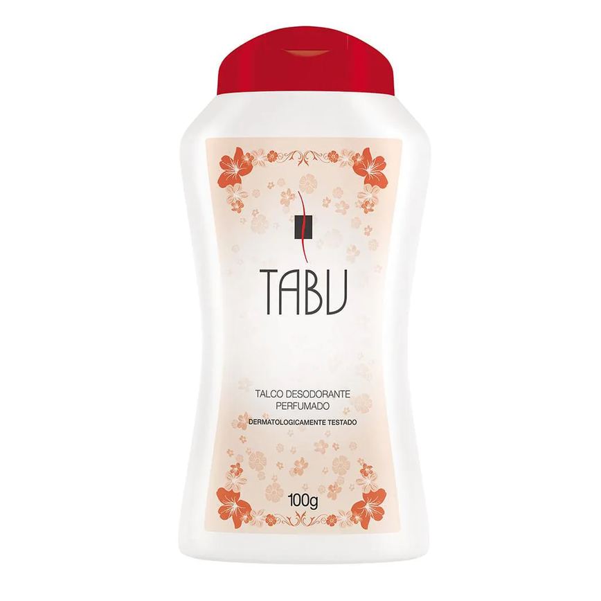 Talco Desodorante Perfumado Tabu Adulto 100g