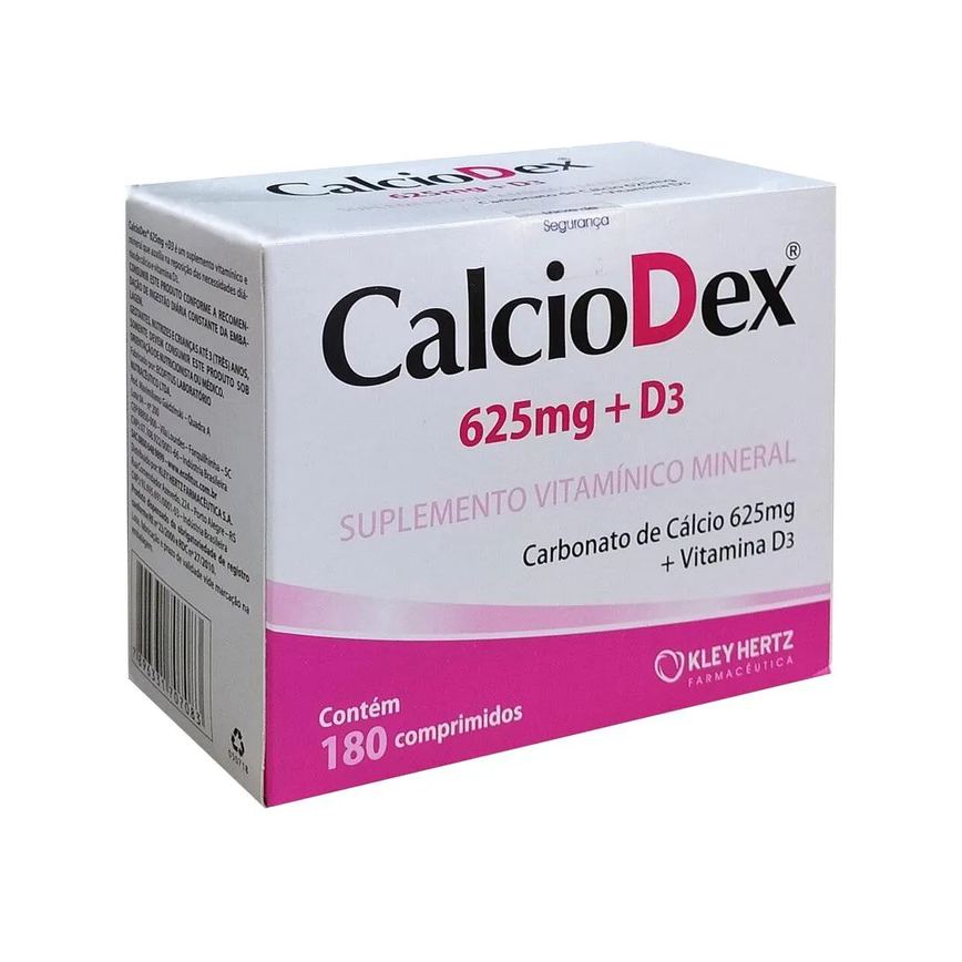 Suplemento Calciodex 625mg + D3 180cpr - Kley Hertz