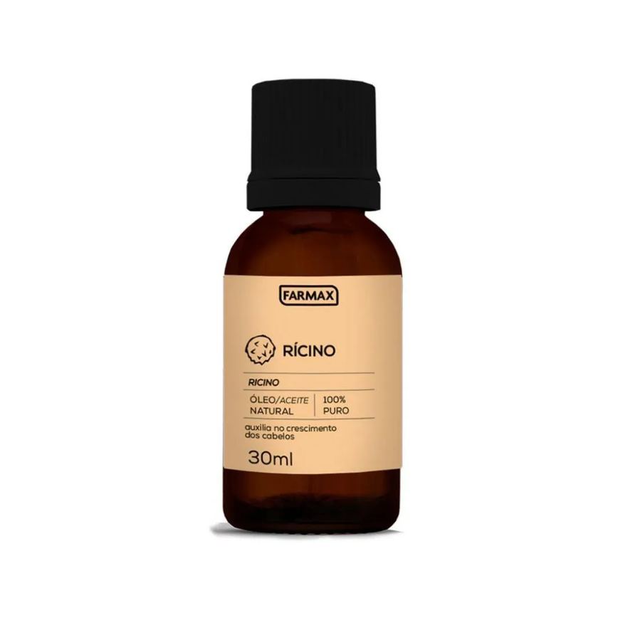 Oleo de Ricino 100 Puro Uso Capilar 30ml Farmax