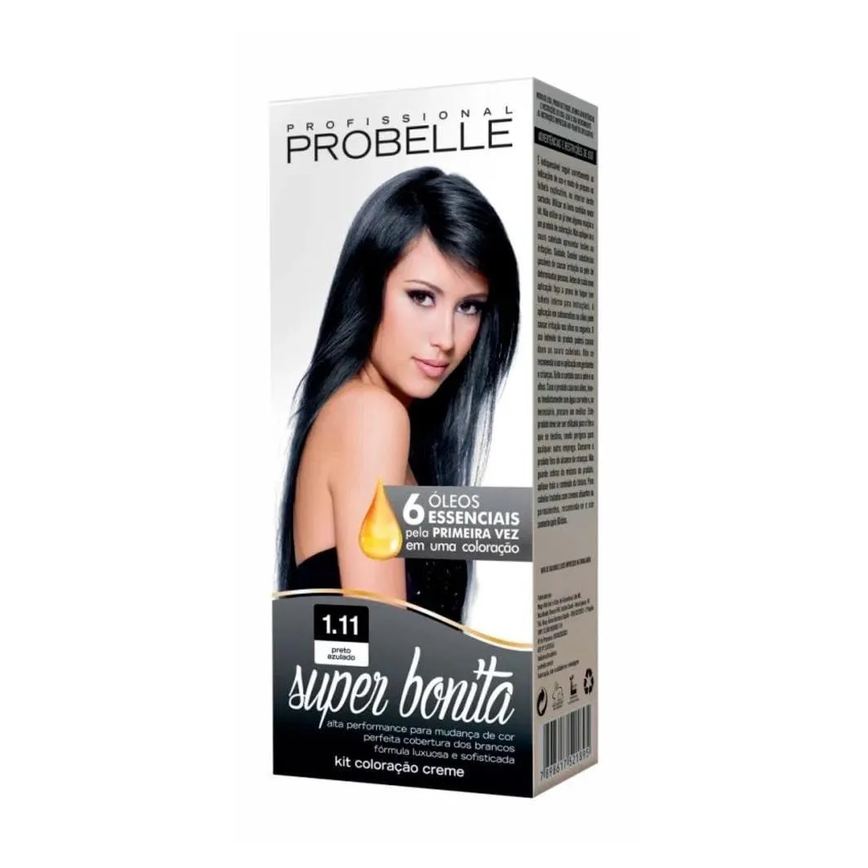 Tintura Probelle Super Bonita 1.11 Preto Azulado