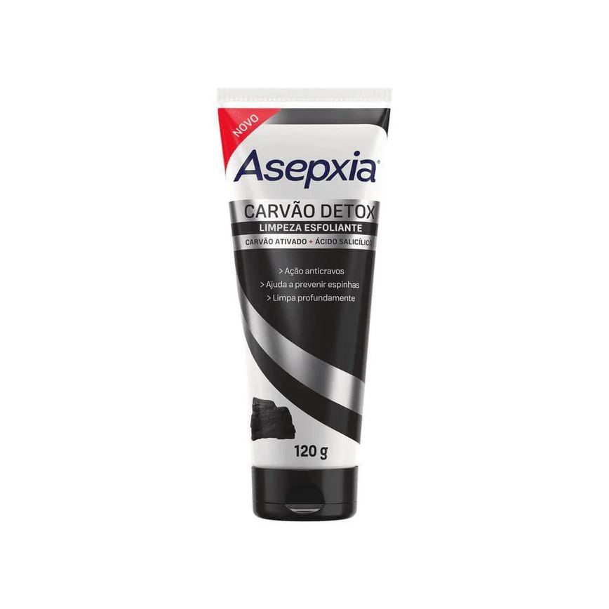Asepxia Detox Sabonete Esfoliante Carvao Salicilico 120g