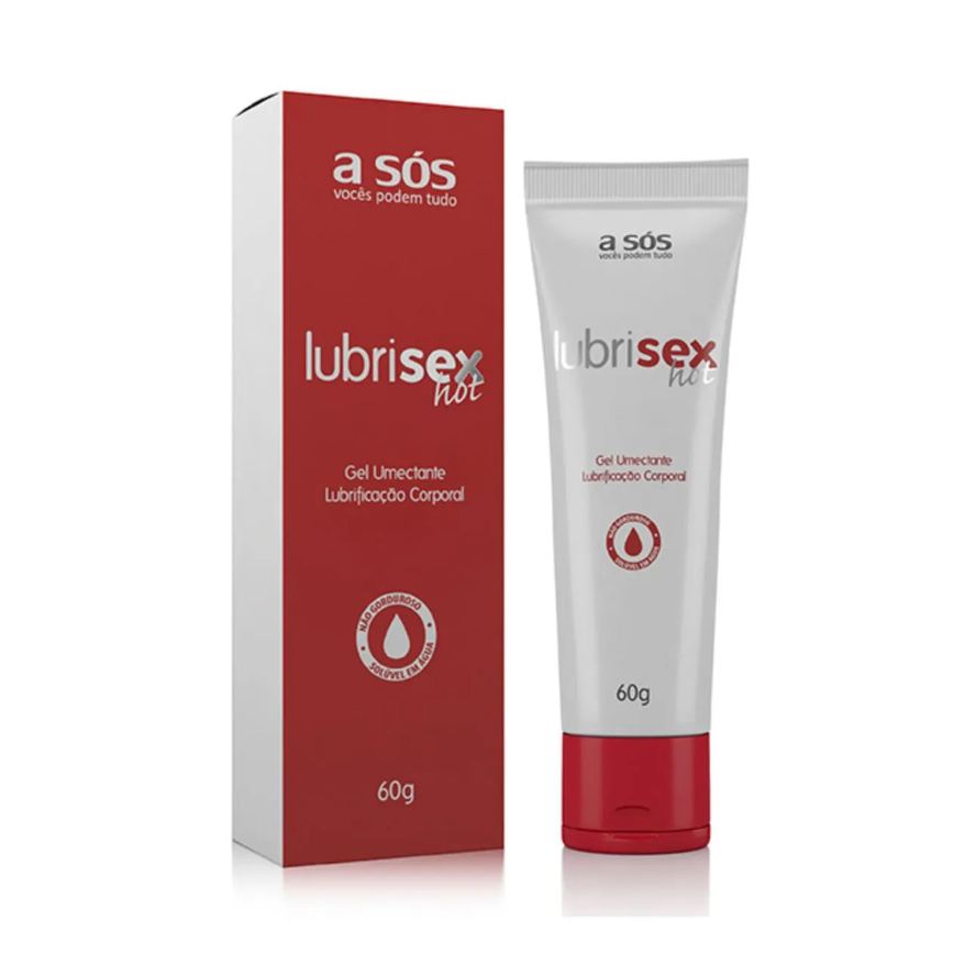 Gel Lubrificante Lubrisex Hot Vermelho a Base Agua 60g