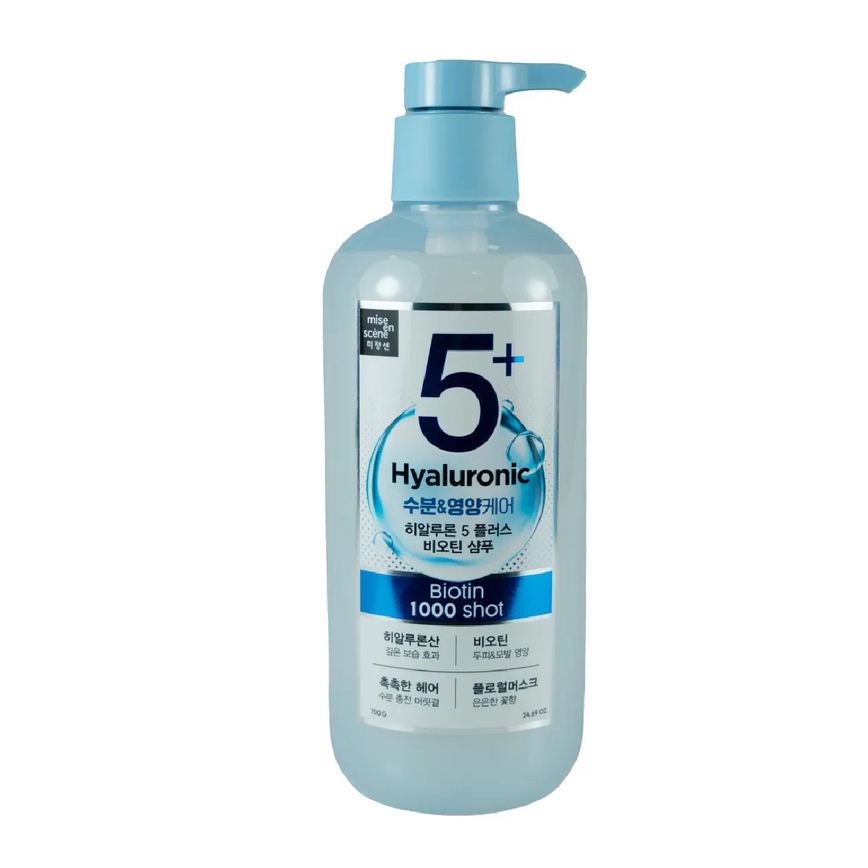 Shampoo Mise En Scene Moisture 5+ Hyaluronic Acid Biotin 1000 Shot 700g
