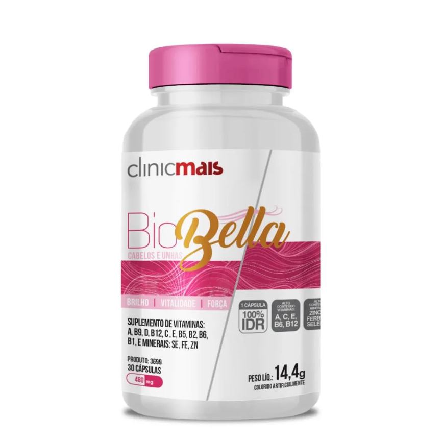Biobella Cabelos e Unhas 30 cápsulas 480mg Clinicmais