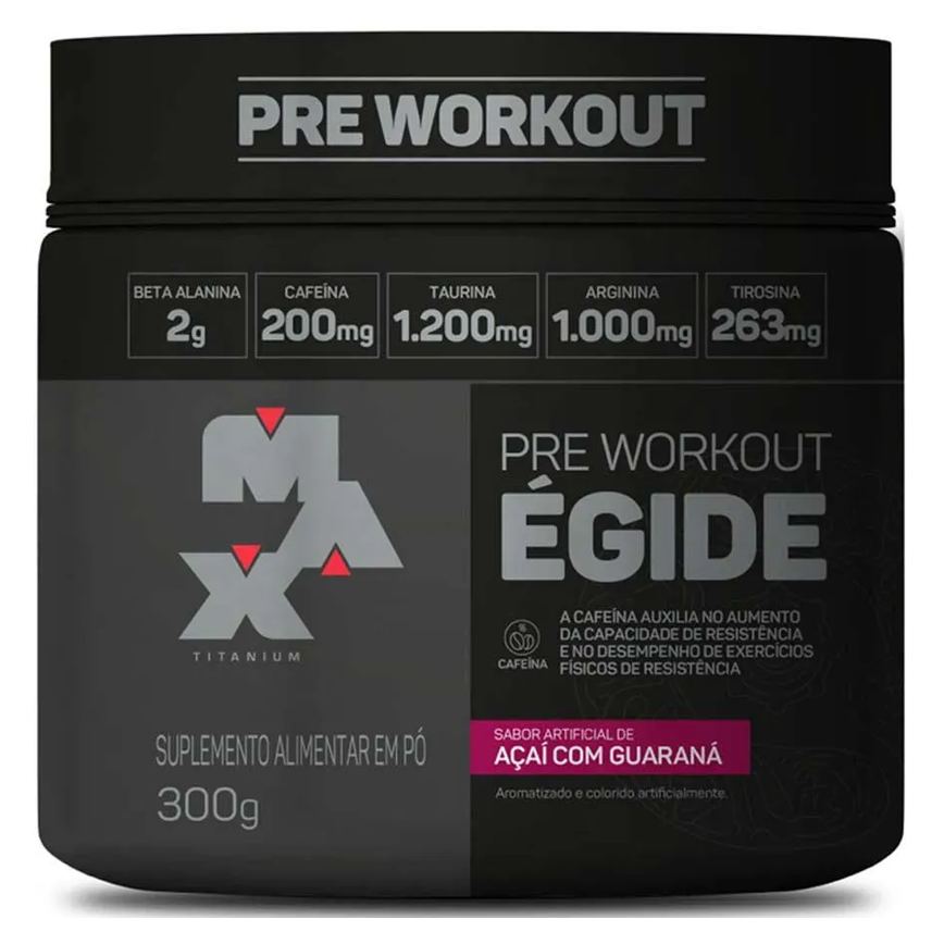 Pré Treino Égide 300 G - Max Titanium Açaí com Guaraná