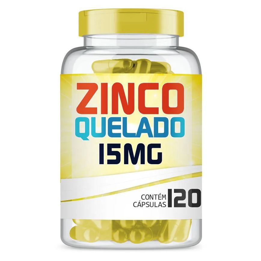 Zinco Quelado 15mg com 120 cápsulas