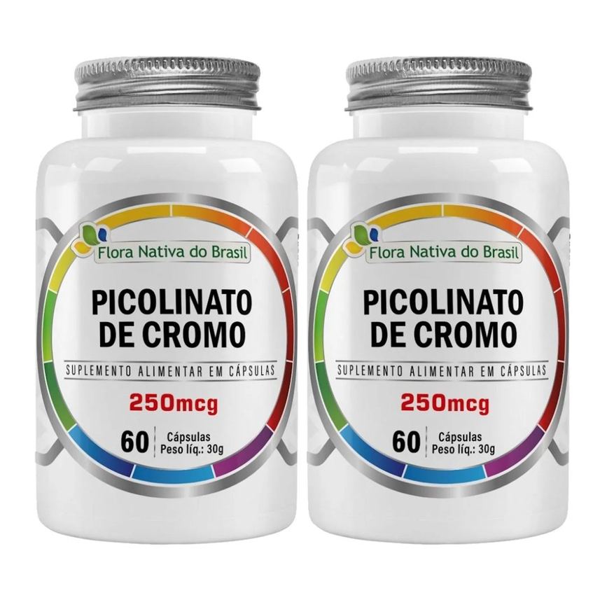 Kit 2x Picolinato de Cromo 60 cápsulas - Flora Nativa