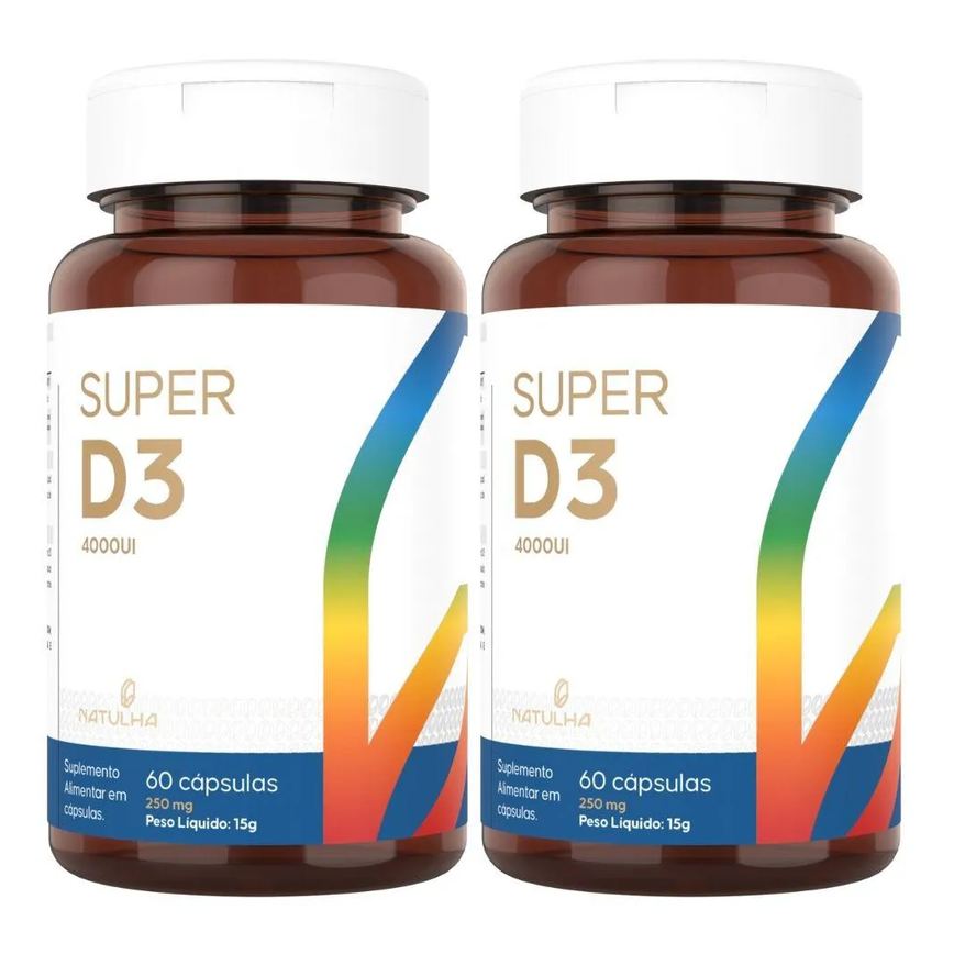 Kit 2x Super D3 4000ui 60 cápsulas - Natulha