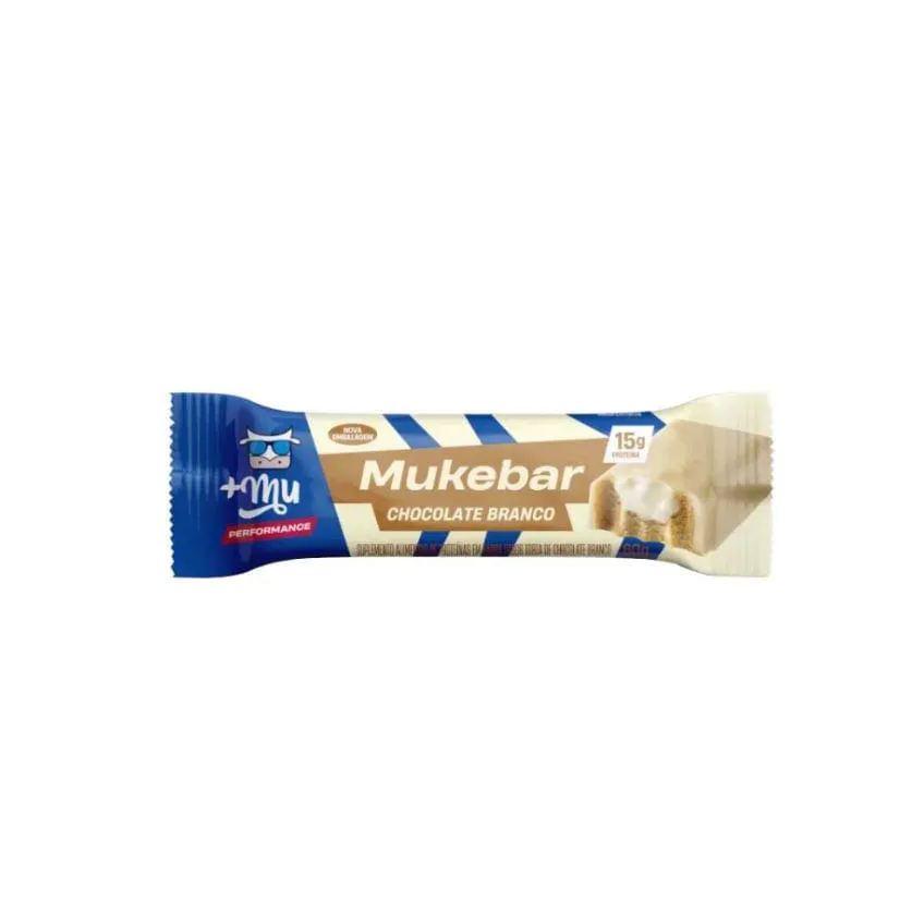 Barra de Proteína +Mu Mukebar Chocolate Branco 60g