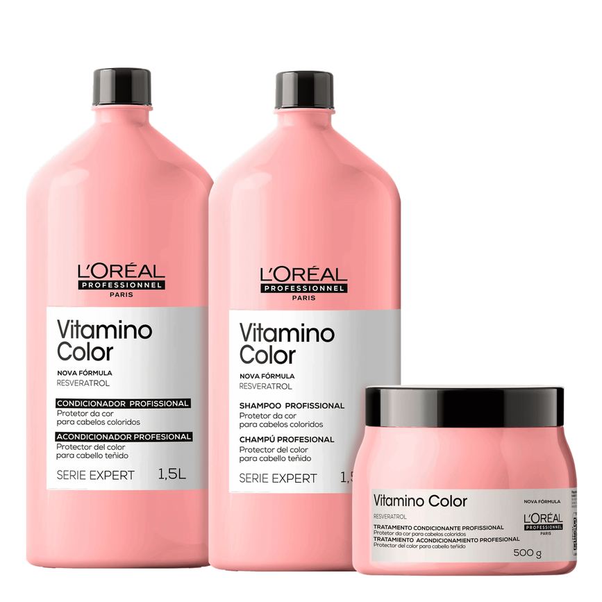 Kit L’Oréal Professionnel Serie Expert Vitamino Color Salon Trio (3 Produtos)