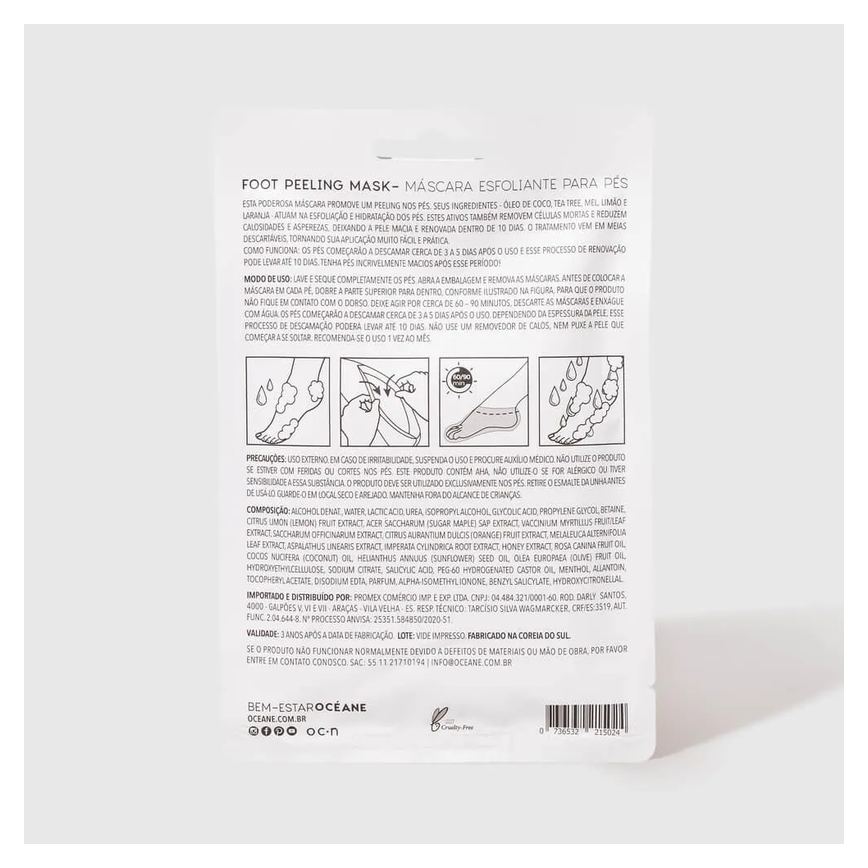 Kit Pés Renovados - Máscara Esfoliante Para Pés (3 Produtos)