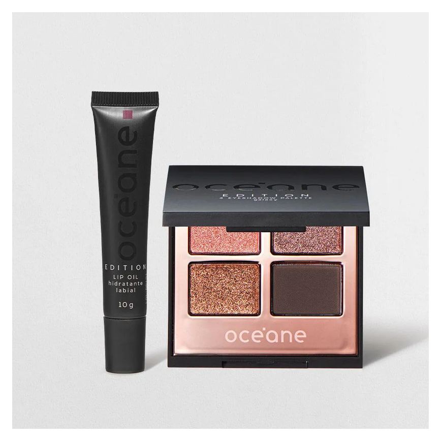 Kit Paleta de Sombras Galaxy + Lip Oil Fuchsia Océane Edition (2 Produtos)