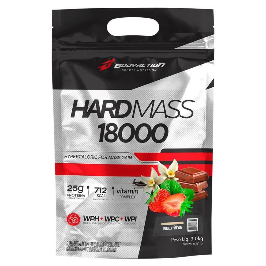 Suplemento Body Action Hard Mass 18000 Baunilha 3kg