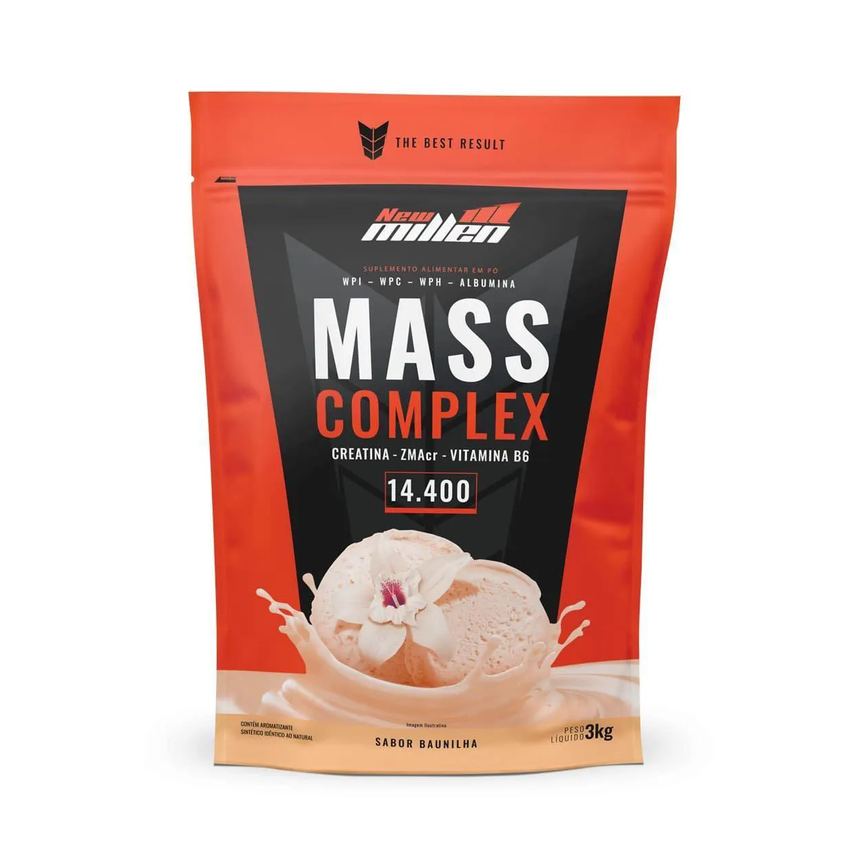 Hipercalórico New Millen Mass Complex 14400 Baunilha Refil 3kg