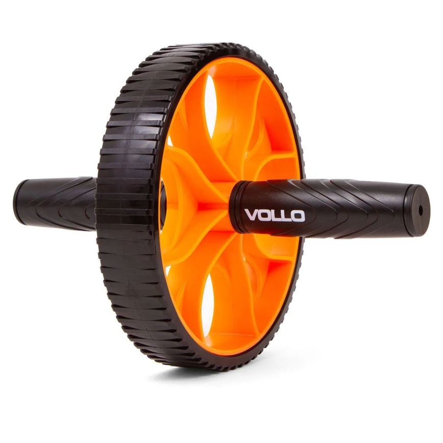 Roda de Exercício Simples - Laranja e Preto - Vollo Sports
