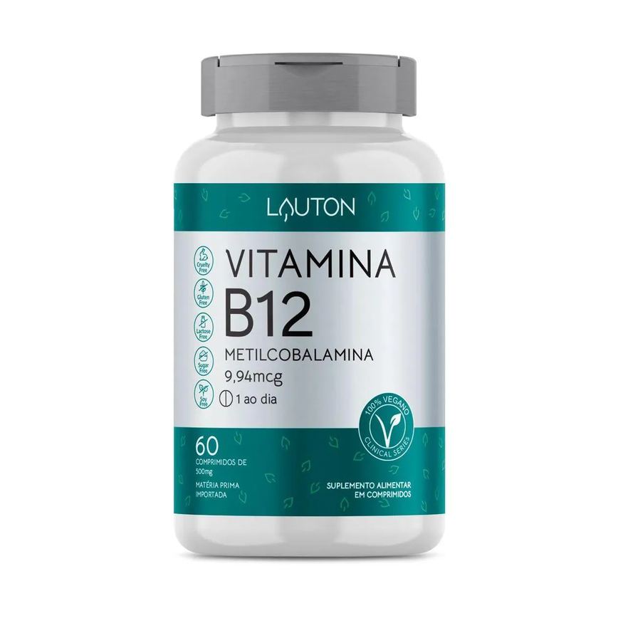 Vitamina B12 Metilcobalamina - 60 Comprimidos - Lauton Nutrition