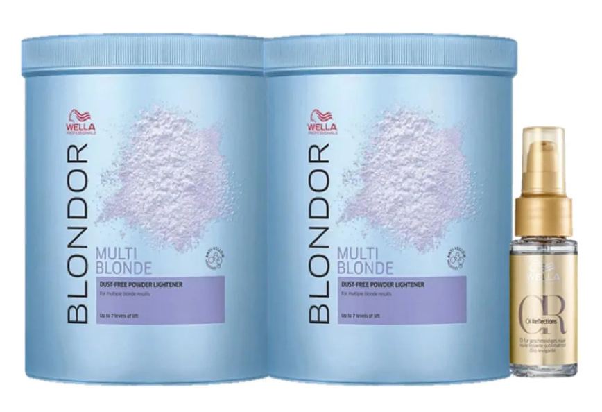 Kit Wella 02 Pó Descolorante 800g e Oil Reflection 30ml