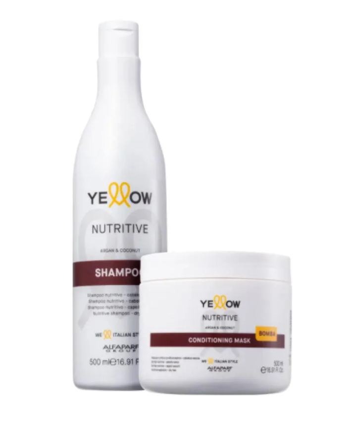 Kit Nutritive Shampoo 500ml e Máscara 500ml - Yellow