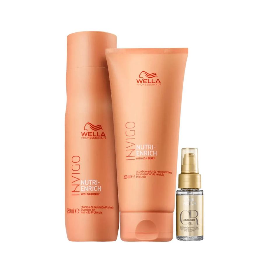 Kit Enrich Shampooo, Condicionador e Oil Reflections 30ml