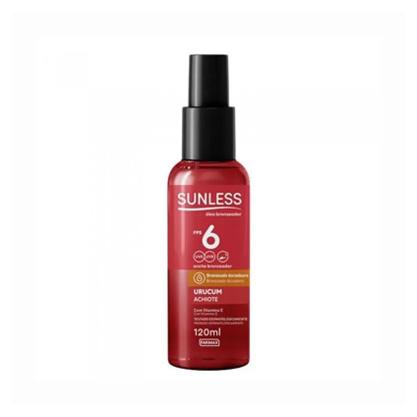 SUNLESS ÓLEO BRONZEADOR FPS 6 URUCUM 120ML