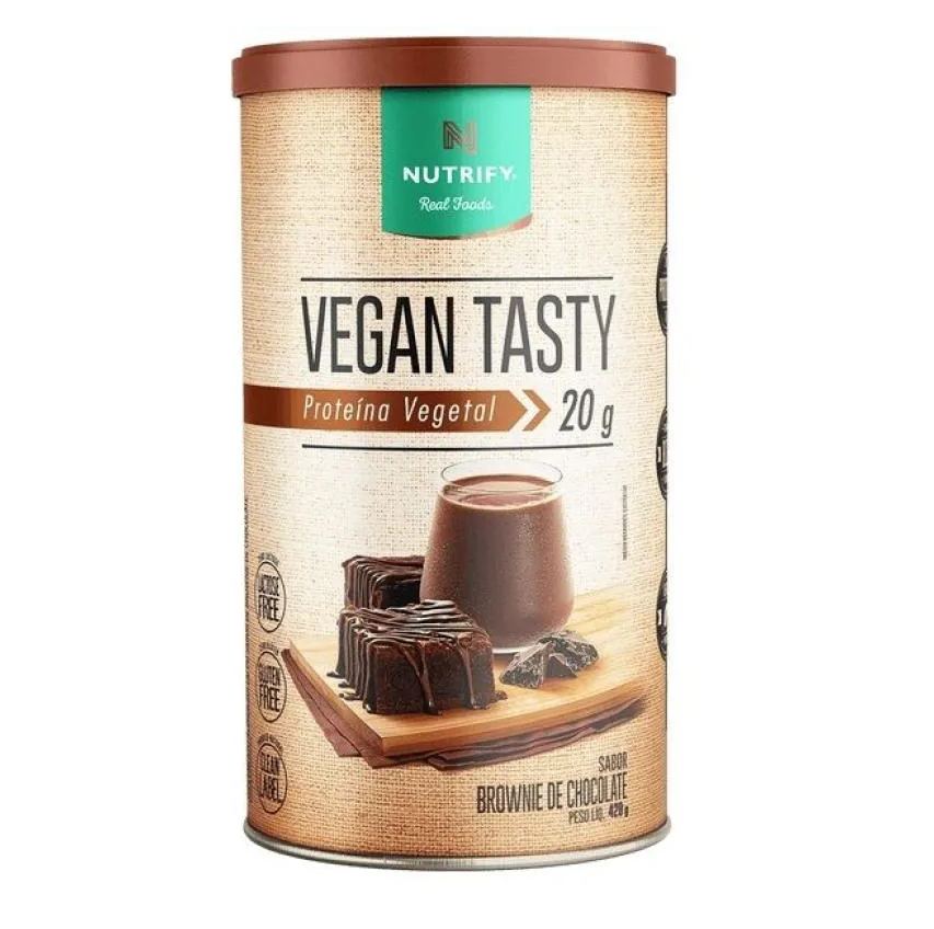 Proteína Vegetal em Pó Nutrify Vegan Tasty Brownie de Chocolate 420g