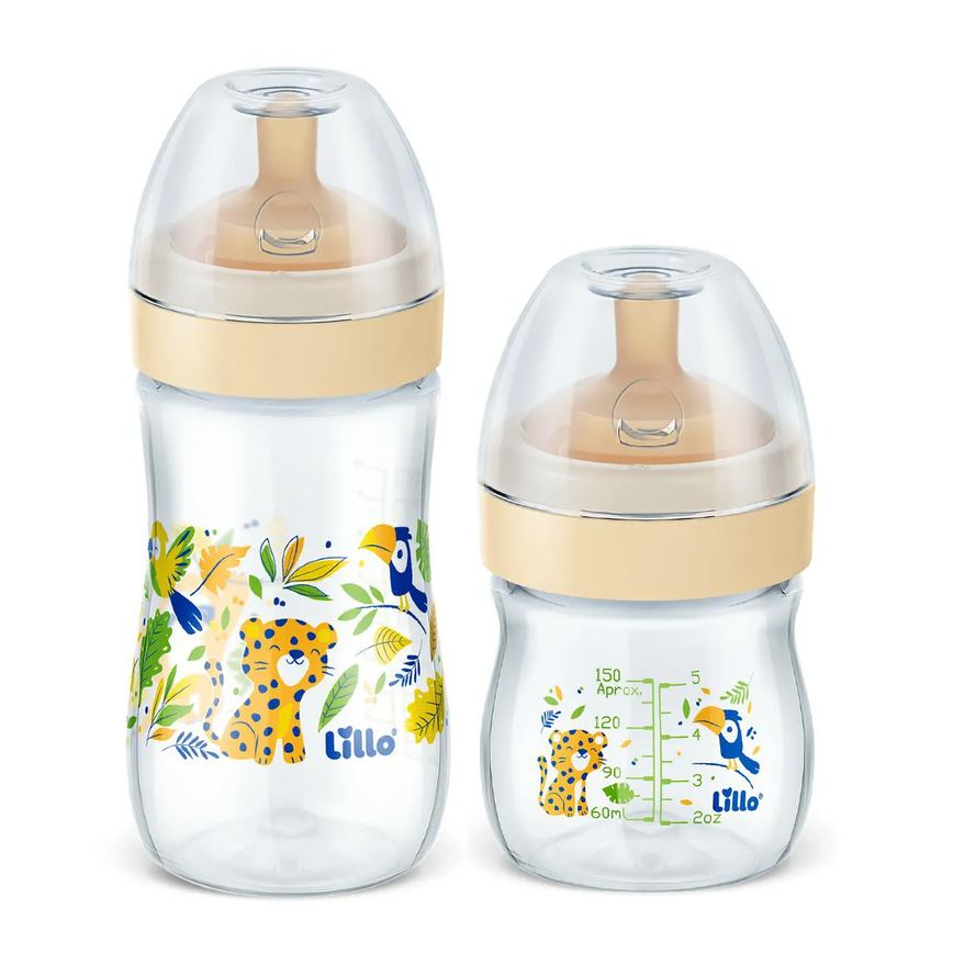 Kit 2 Mamadeiras Super Evolution Bico Látex 150/300Ml Lillo