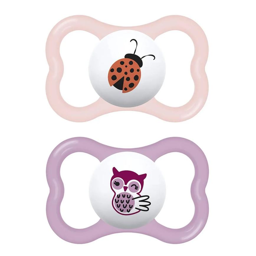Kit com 2 Chupetas Supreme Bico de Silicone 6M+ Rosa - Mam