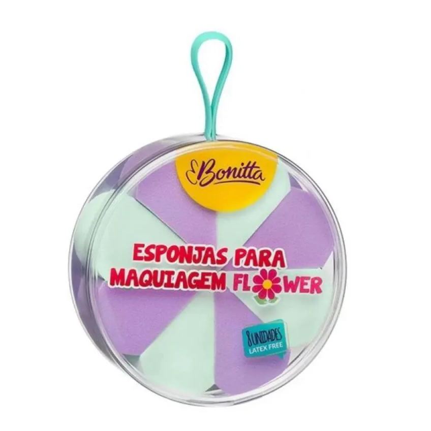 Esponja para Maquiagem Flower Bonitta Marco Boni 8 unidades