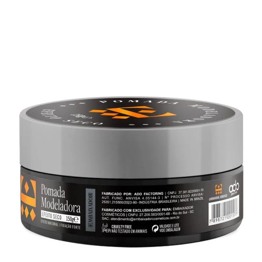 Pomada para Cabelo Efeito Seco Embaixador 150g